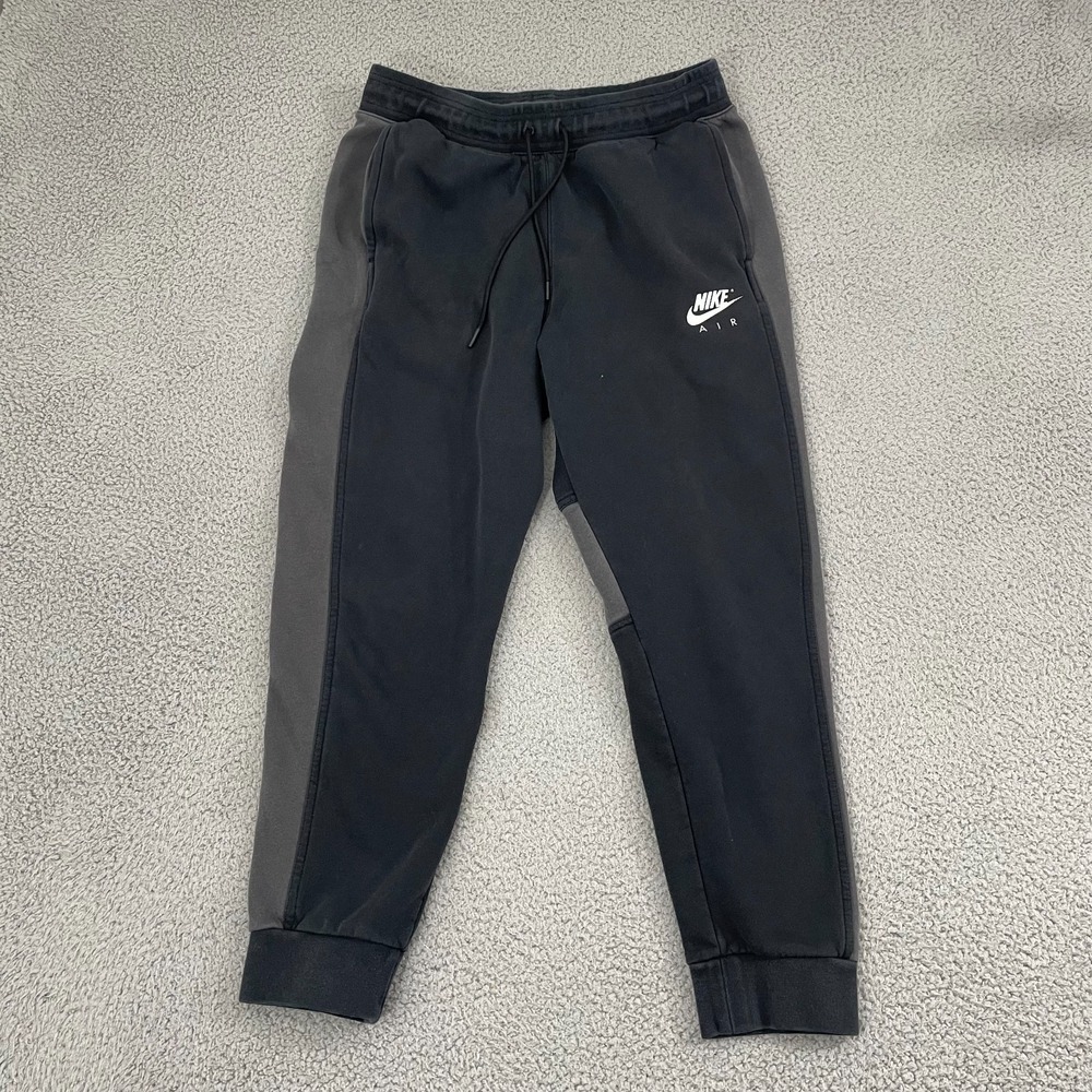 Nike Air Fleece Sweatpants Men L Gray‎ Black Lounge Sportswear Jogger